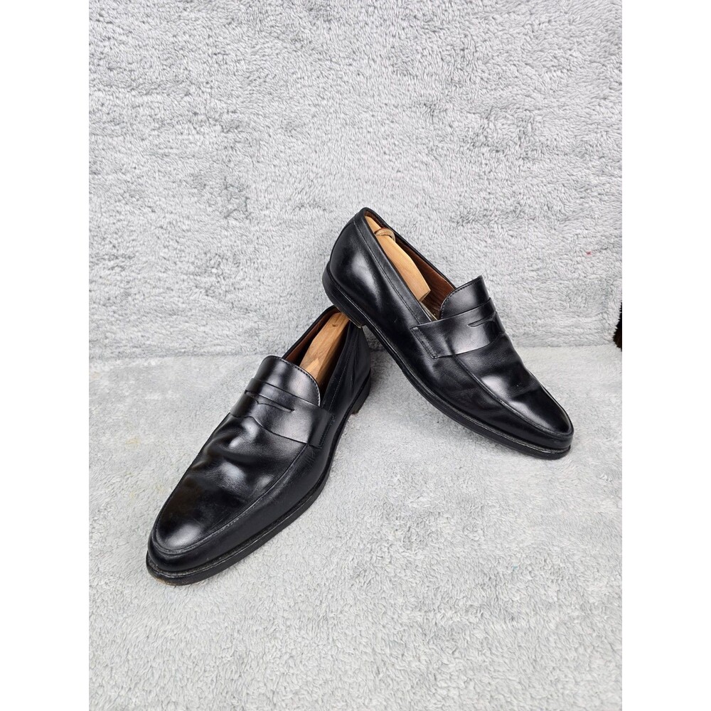 Brooks Brothers Black Leather Goodyear Welted Penny Loafers Men 12D Made in USA